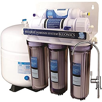Bluonics Sistema RO de 5 etapas, 99% de plomo, cloro, flúor, arsénico,  asbesto, sodio, nitratos, agua pura, fácil instalación, gran soporte